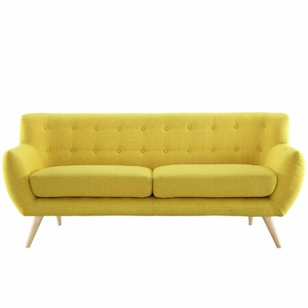 PRIMEWIR Remark Sofa in Tufted Sunny Fabric with Natural Finish Wood Legs EEI-1633-SUN